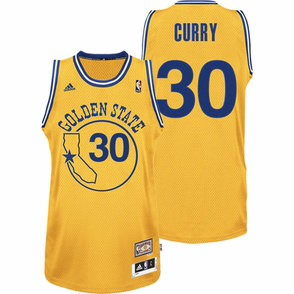  NBA Golden State Warriors 30 Stephen Curry Soul Throwback Swingman Yellow Jersey